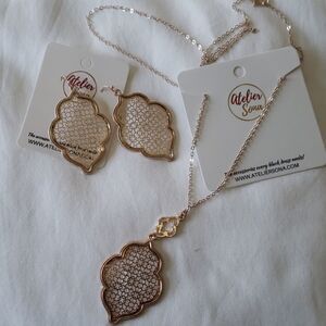 New rose gold lantern jewelry set